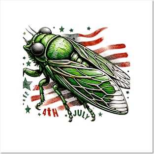 Entomology Cicada Fest 2024 4th july Broods XIX XIII Cicada Lover Posters and Art